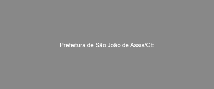 Provas Anteriores Prefeitura de São João de Assis/CE